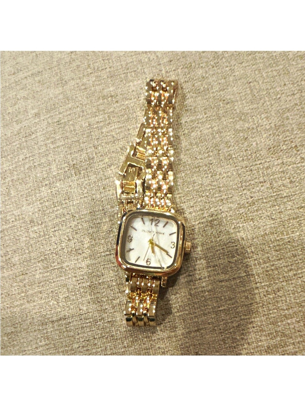 Altar'd State Gold-Tone Women's Bracelet Watch with Square White Dial